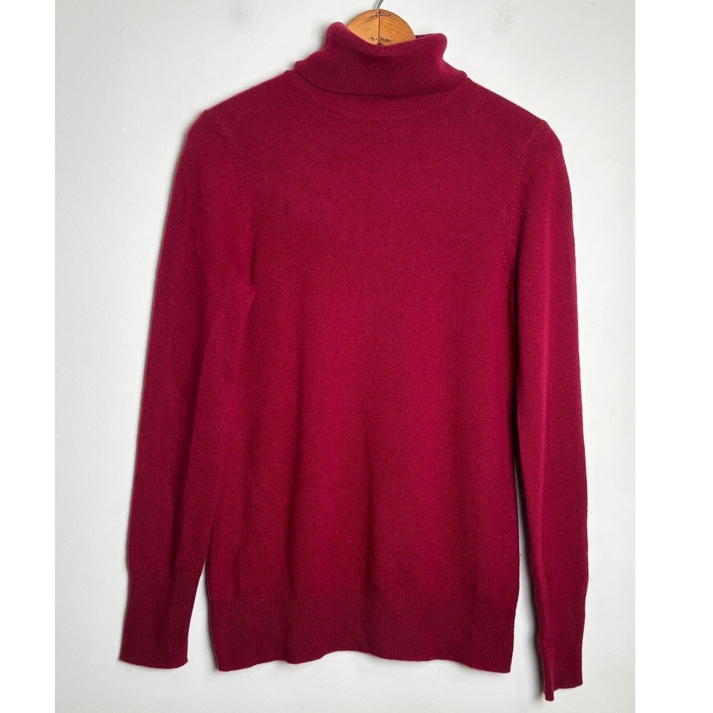 Alex Marie Womens Cashmere Turtleneck Sweater M Luxury Old Money Minimalist